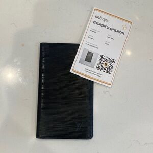Louis vuiton black Epi leather check book